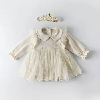2019 Spring New Baby Girl Bodysuits Star Gauze Long Sleeve Princess Thick Newborn Overalls+Crown Headband 0-2T E81013
2019 Spring New Baby Girl Bodysuits Star Gauze Long Sleeve Princess Thick Newborn Overalls+Crown Headband 0-2T E81013
