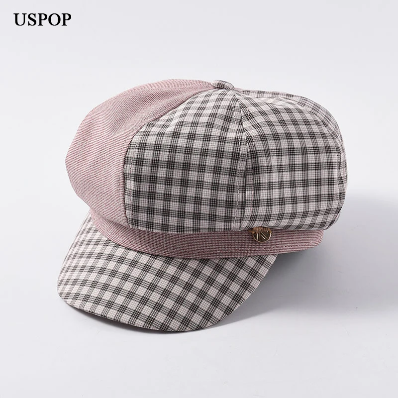 USPOP 2019 Autumn hats women plaid octagonal hats British retro newsboy caps female patchwork visor cap berets
USPOP 2019 Autumn hats women plaid octagonal hats British retro newsboy caps female patchwork visor cap berets