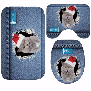 3pc Bathroom Carpet Cat printed Mat Suede Non-Slip Absorbent Bathroom Mat For Toilet Rugs Kitchen Floor Mats
3pc Bathroom Carpet Cat printed Mat Suede Non-Slip Absorbent Bathroom Mat For Toilet Rugs Kitchen Floor Mats