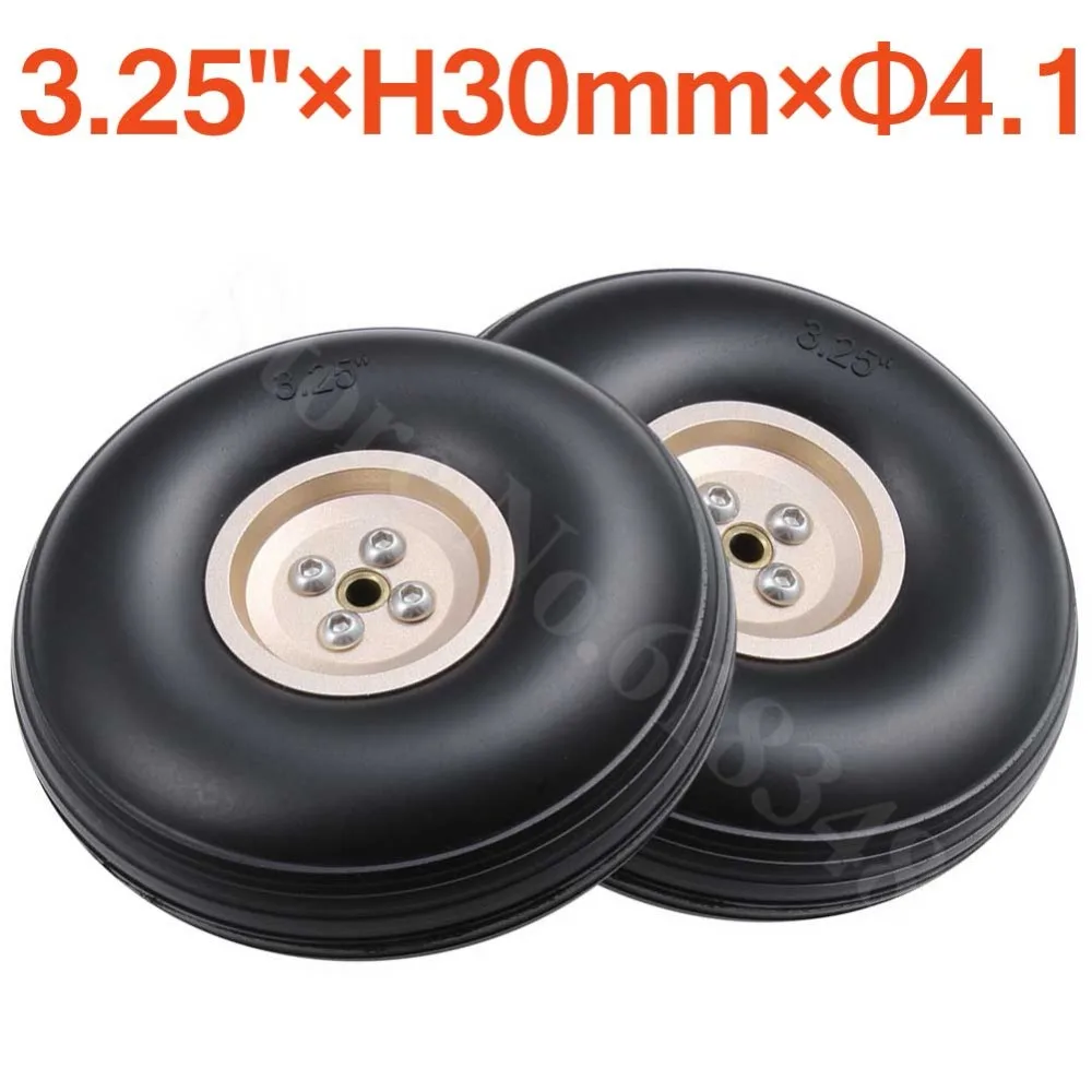 3.5/" Rubber PU Wheel with Plastic Hub for RC Airplane Replacement Parts QP 1/"