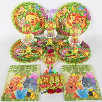 80pcs/lot Cartoon Jungle Party Disposable Tableware Sets Party Decoration for Kids Baby Shower Cartoon Party Favors Decoration
80pcs/lot Cartoon Jungle Party Disposable Tableware Sets Party Decoration for Kids Baby Shower Cartoon Party Favors Decoration