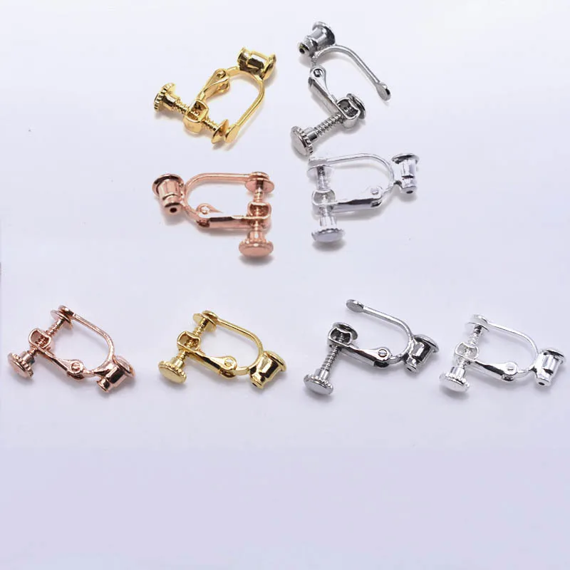 10pcs Variable Screw Earrings Clip Base for No-Pierced Ears Turn Stud Into a Clip On Ear Plug Setting Accessories For DIY Making
10pcs Variable Screw Earrings Clip Base for No-Pierced Ears Turn Stud Into a Clip On Ear Plug Setting Accessories For DIY Making