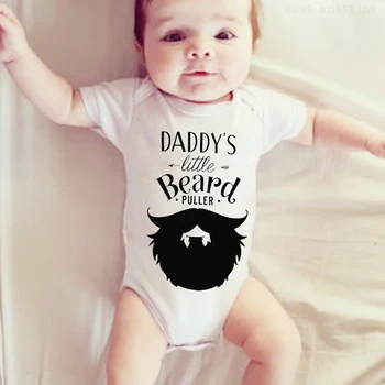 Summer Unisex Quality Baby Rompers Cotton Short Sleeve Letter Print Daddy's Little Beard Puller Newborn Boys Girls Baby Clothes
Summer Unisex Quality Baby Rompers Cotton Short Sleeve Letter Print Daddy's Little Beard Puller Newborn Boys Girls Baby Clothes