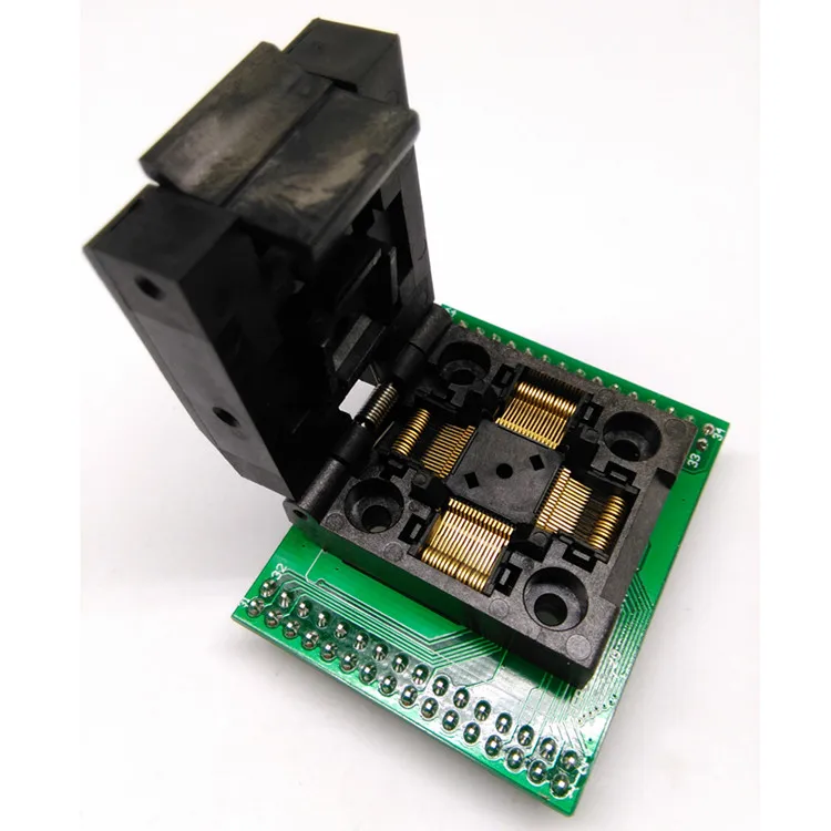 1pcs QFP64 Clamshell Slide Test Block STM32 Burn Block Programming Block LQFP64/TQFP 0.5mm Pitch QFP64
1pcs QFP64 Clamshell Slide Test Block STM32 Burn Block Programming Block LQFP64/TQFP 0.5mm Pitch QFP64