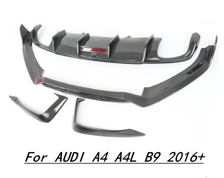JINGHANG Car Carbon Fiber Front +Rear Bumper Lip Spoiler Auto Car Diffuser Fits For AUDI A4 A4L B9 2016 2017 2018 2019
JINGHANG Car Carbon Fiber Front +Rear Bumper Lip Spoiler Auto Car Diffuser Fits For AUDI A4 A4L B9 2016 2017 2018 2019