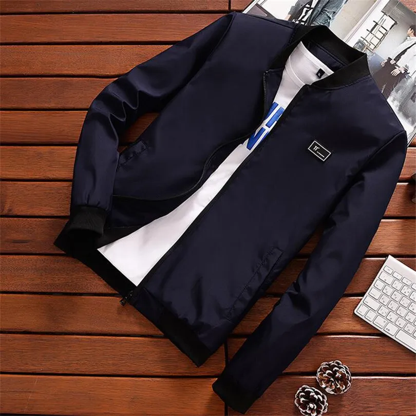 Summer Autumn Mens Jacket Stand Collar Windbreaker Male Blue Baseball Jackets Casual Thin High Quality Size M-4XL
Summer Autumn Mens Jacket Stand Collar Windbreaker Male Blue Baseball Jackets Casual Thin High Quality Size M-4XL