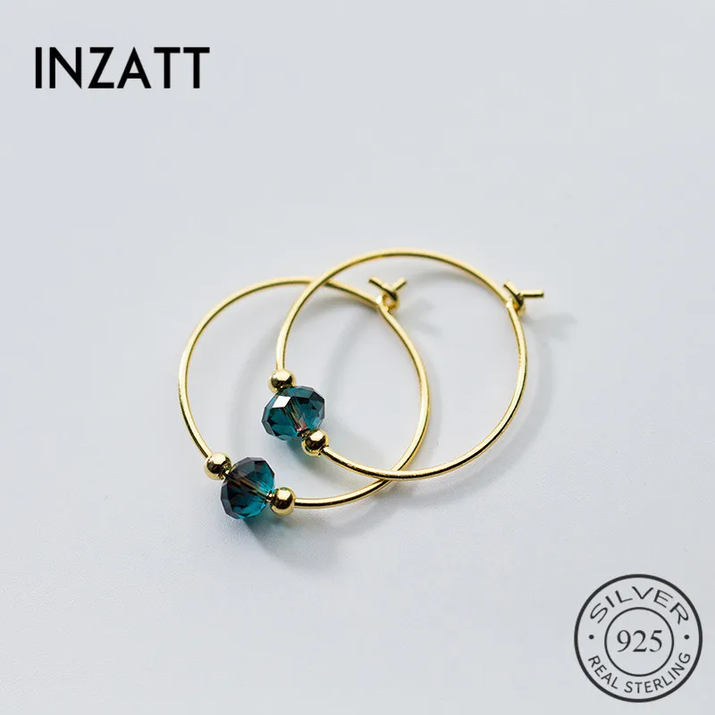 INZATT Real 925 Sterling Silver Geometric Round Crystal Cute Hoop Earrings For Women Party Gold Color Fashion Jewelry best GIft
INZATT Real 925 Sterling Silver Geometric Round Crystal Cute Hoop Earrings For Women Party Gold Color Fashion Jewelry best GIft