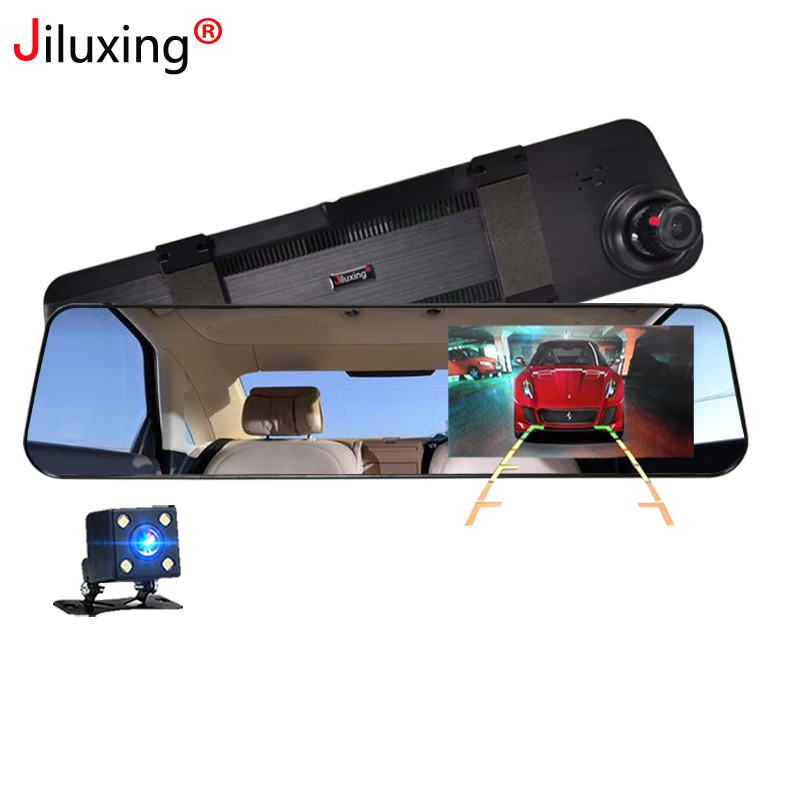 Jiluxing H12S Car DVR FHD 1080P car camera mirror 4.3" two cameras Dash cam Auto Video Recorder Rearview Mirror Night vision
Jiluxing H12S Car DVR FHD 1080P car camera mirror 4.3" two cameras Dash cam Auto Video Recorder Rearview Mirror Night vision