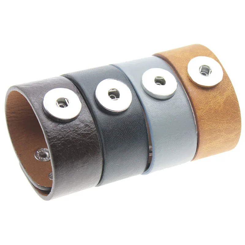 New Arrival Snap Leather Bracelet Vintage Genuine Button Snap Bracelets Fit 18MM Snap Jewelry
New Arrival Snap Leather Bracelet Vintage Genuine Button Snap Bracelets Fit 18MM Snap Jewelry