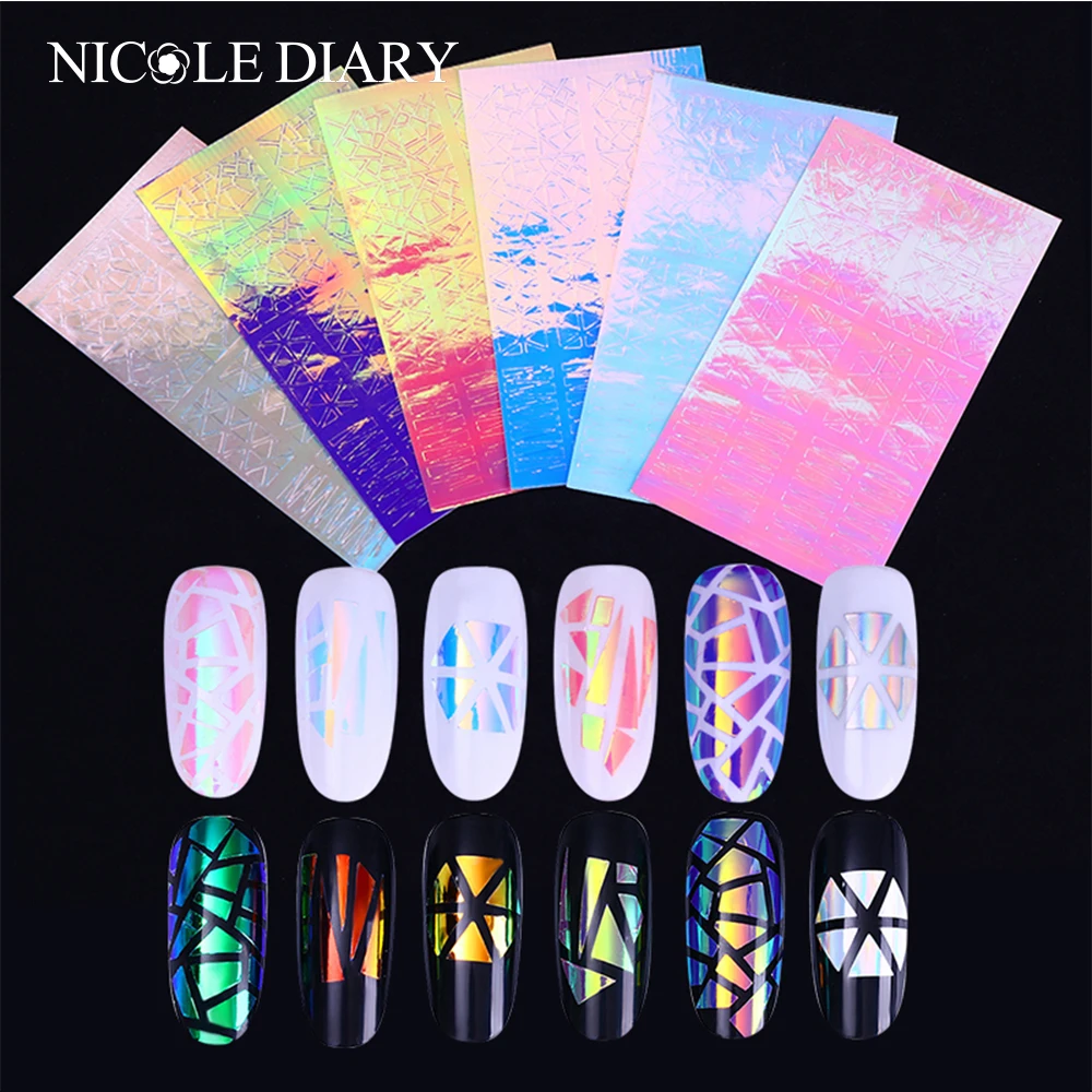 1 Sheet Holographic AB Color 3D Nail Sticker Colorful Adhesive Hollow Nail Art Transfer Sticker Manicure Decoration
1 Sheet Holographic AB Color 3D Nail Sticker Colorful Adhesive Hollow Nail Art Transfer Sticker Manicure Decoration
