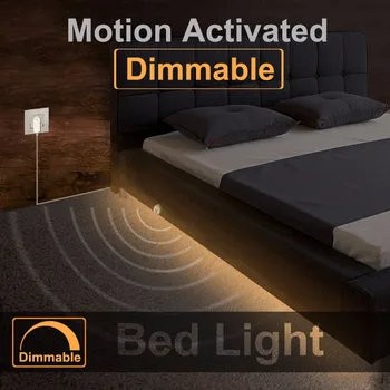 Dimmable Bed Light with Motion Sensor Night Light Strip, Under Bed Light Motion Activated LED Strip for Baby room Stairs Cabinet
Dimmable Bed Light with Motion Sensor Night Light Strip, Under Bed Light Motion Activated LED Strip for Baby room Stairs Cabinet