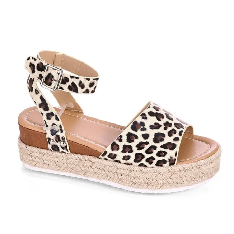 Leopard Sandals Women Espadrilles Platform Wedges Shoes for Women Summer Gladiator Sandals High Heel Ankle Strap Sandalias Mujer
Leopard Sandals Women Espadrilles Platform Wedges Shoes for Women Summer Gladiator Sandals High Heel Ankle Strap Sandalias Mujer
