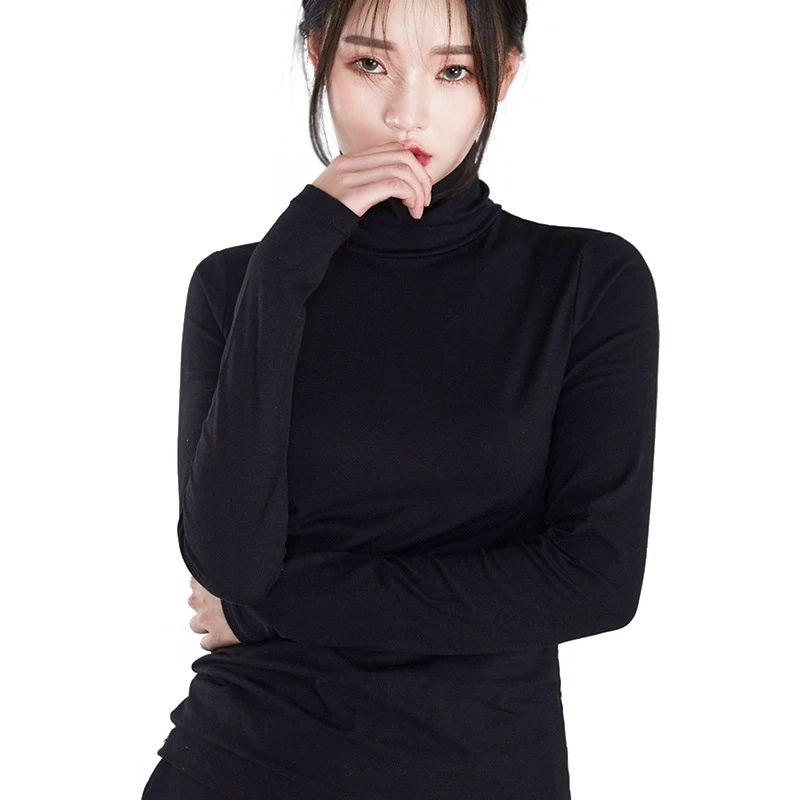 Women Turtleneck Long Sleeve T Shirts Female Solid Color T-shirt Harajuku Striped Korean Casual Tops 2019 Spring Autumn New
Women Turtleneck Long Sleeve T Shirts Female Solid Color T-shirt Harajuku Striped Korean Casual Tops 2019 Spring Autumn New
