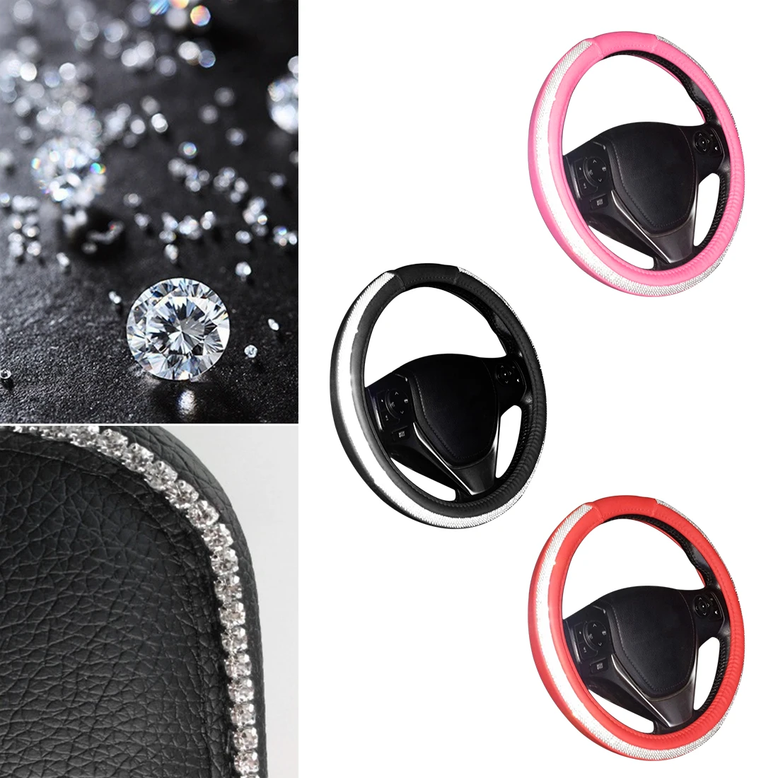 New Arrival Handlebar set rhinestone four seasons set summer cute universal personality car steering wheel cover
New Arrival Handlebar set rhinestone four seasons set summer cute universal personality car steering wheel cover