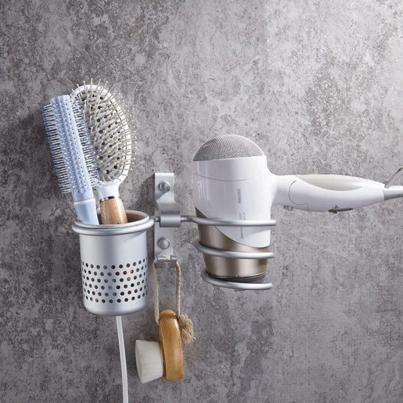 Simple Hair Dryer Rack Space Aluminum Hair Dryer Rack Punching-free Multi-function Bathroom Storage Rack Household Items
Simple Hair Dryer Rack Space Aluminum Hair Dryer Rack Punching-free Multi-function Bathroom Storage Rack Household Items