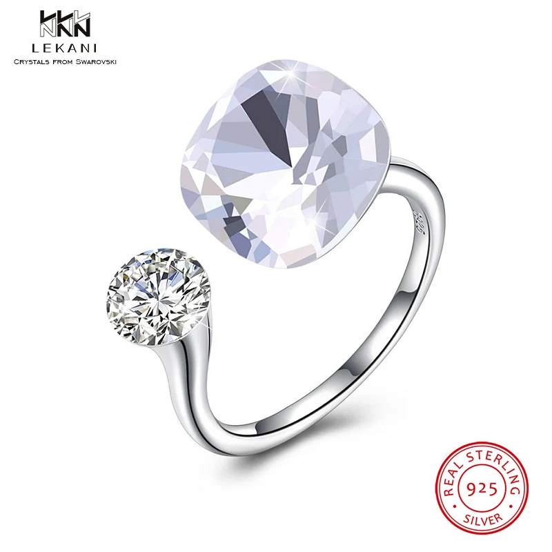 LEKANI Crystals From Swarovski Rings 925 Individual Diamond-Studded Sterling Silver Rings Women's Multicolor Simple Rings Gift
LEKANI Crystals From Swarovski Rings 925 Individual Diamond-Studded Sterling Silver Rings Women's Multicolor Simple Rings Gift