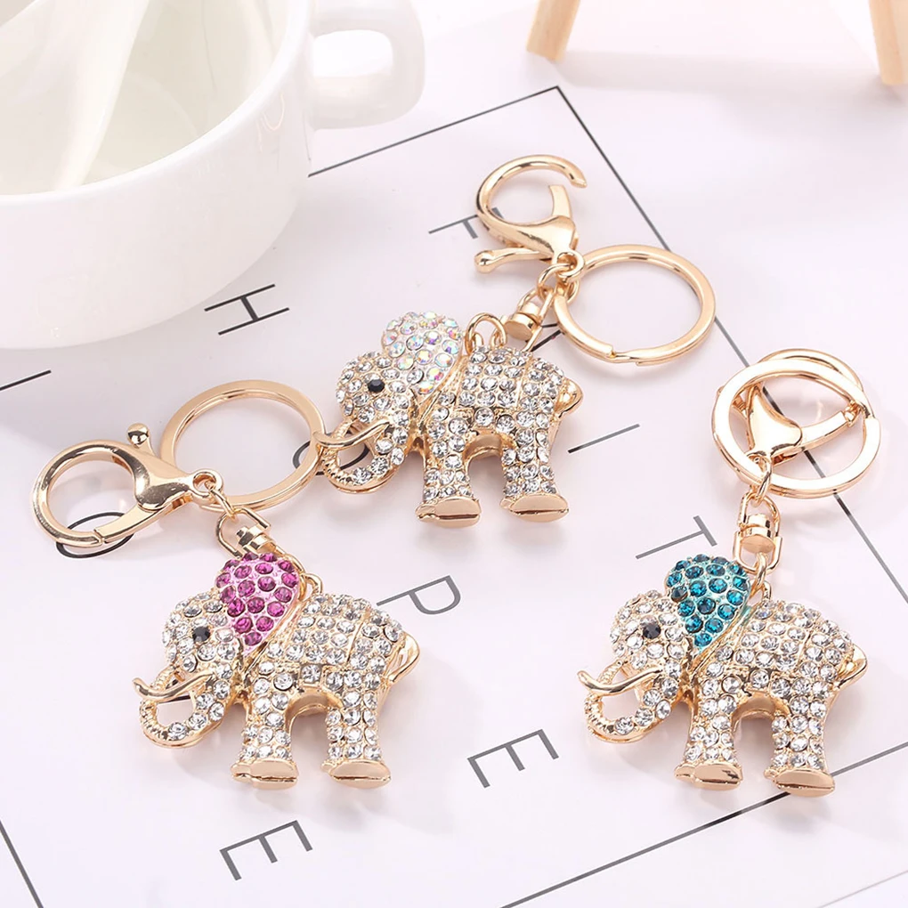 Crystal Elephant Shaped Pendant Keychain Rhinestone Animal Key Chain Car Key Buckle Keyring
Crystal Elephant Shaped Pendant Keychain Rhinestone Animal Key Chain Car Key Buckle Keyring