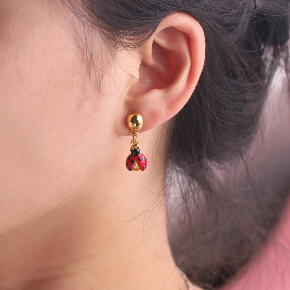 Cute Ladybug Earrings Zinc Alloy Seven-star Beetle Ladybird Insect Earrings Jewelry Christmas Holiday Party Gifts For Women Girl
Cute Ladybug Earrings Zinc Alloy Seven-star Beetle Ladybird Insect Earrings Jewelry Christmas Holiday Party Gifts For Women Girl
