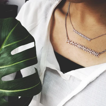 2017 New Arrival GD Letter "PEACEMINUSONE" Stainless Steel Necklace For Women Men Pendants Choke Necklaces Statement Jewelry
2017 New Arrival GD Letter "PEACEMINUSONE" Stainless Steel Necklace For Women Men Pendants Choke Necklaces Statement Jewelry