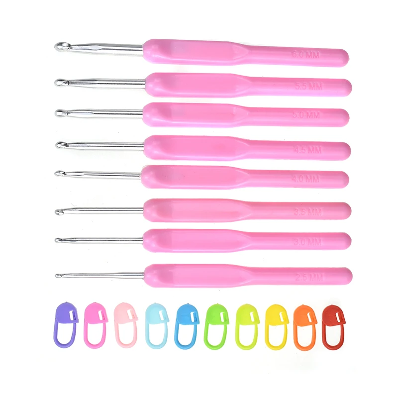 8pcs 2.5-6.0mm Mix Crochet Hooks Knitting Needles with 10pcs Stitch Markers Bonusfor DIY Craft Tools Yarn Weave Craft CH044-C1
8pcs 2.5-6.0mm Mix Crochet Hooks Knitting Needles with 10pcs Stitch Markers Bonusfor DIY Craft Tools Yarn Weave Craft CH044-C1