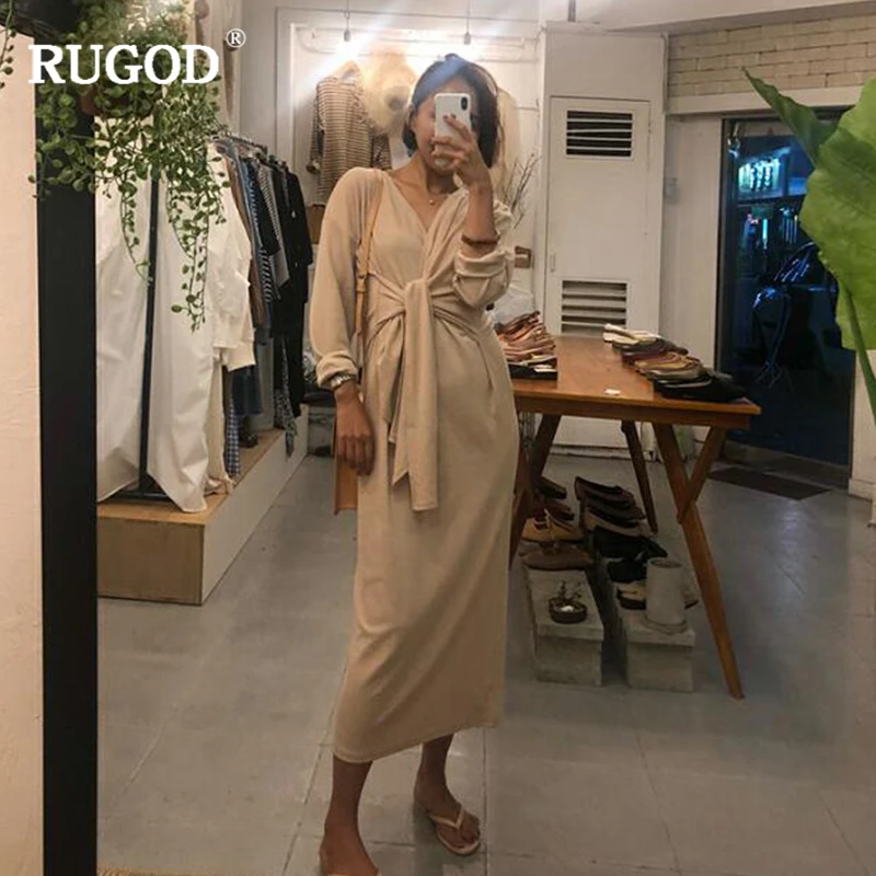 RUGOD Preppy Style Women Dress Solid Long Sleeve Midi Dress Sashes Fashion Autumn Dress Women Clothes vestidos mujer 2019
RUGOD Preppy Style Women Dress Solid Long Sleeve Midi Dress Sashes Fashion Autumn Dress Women Clothes vestidos mujer 2019