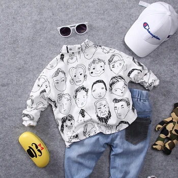 2-8Y new 2019 spring fashion cartoon loose comfortable boys shirt 1pc kids long sleeve shirt boys spring shirt children clothing
2-8Y new 2019 spring fashion cartoon loose comfortable boys shirt 1pc kids long sleeve shirt boys spring shirt children clothing