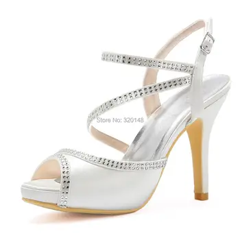 Summer Woman Sandals High Heel White Ivory HP1805I Cross Strappy Platform Satin Lady Wedding Bridal Shoes Evening Party Pumps
Summer Woman Sandals High Heel White Ivory HP1805I Cross Strappy Platform Satin Lady Wedding Bridal Shoes Evening Party Pumps