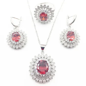 Eurpean Style Handmade Bridal Jewelry Sets red color Crystal Wedding Necklace+Earrings+Ring+pendant silver 925
Eurpean Style Handmade Bridal Jewelry Sets red color Crystal Wedding Necklace+Earrings+Ring+pendant silver 925