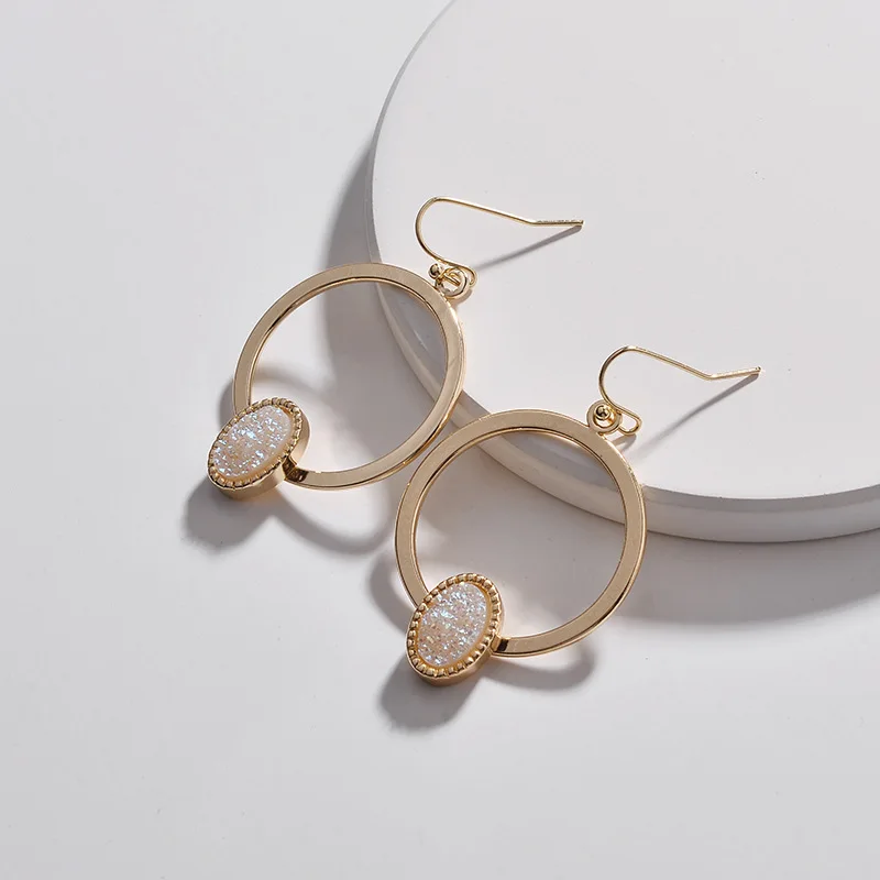 6 Colors Geometric Circle Oval Druzy Drusy Dangle Earrings for Women Gold Color Designer Jewelry Earrings
6 Colors Geometric Circle Oval Druzy Drusy Dangle Earrings for Women Gold Color Designer Jewelry Earrings