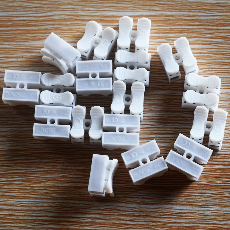 10/100pcs CH-2 self-locking push-type quick terminal/ rc car plane robot kids toys for boys diy baby accessories montessori |