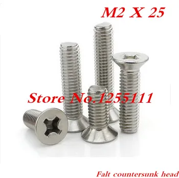 100pcs DIN965 M2 x 25 M2*25 Cross Recessed Flat Countersunk Head Machine Screw Screws A2 Stainless Steel
100pcs DIN965 M2 x 25 M2*25 Cross Recessed Flat Countersunk Head Machine Screw Screws A2 Stainless Steel