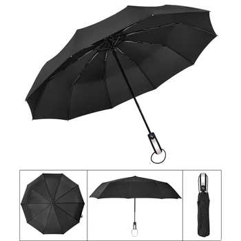New Wind Resistant Fully-automatic Three Folding Umbrella Male Commercial Compact Large Strong Frame Windproof 10Ribs Umbrellas
New Wind Resistant Fully-automatic Three Folding Umbrella Male Commercial Compact Large Strong Frame Windproof 10Ribs Umbrellas