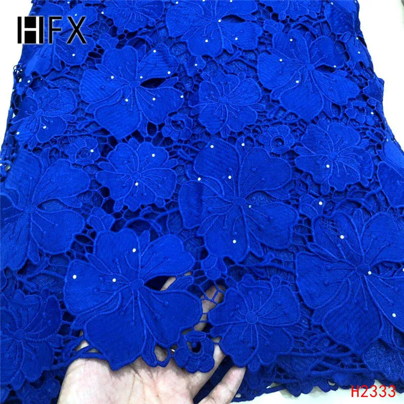 HFX Blue african cord lace fabric,wholesales 2019 nigerian laces guipure lace fabric Embroidery For Wedding /party dress F2333
HFX Blue african cord lace fabric,wholesales 2019 nigerian laces guipure lace fabric Embroidery For Wedding /party dress F2333