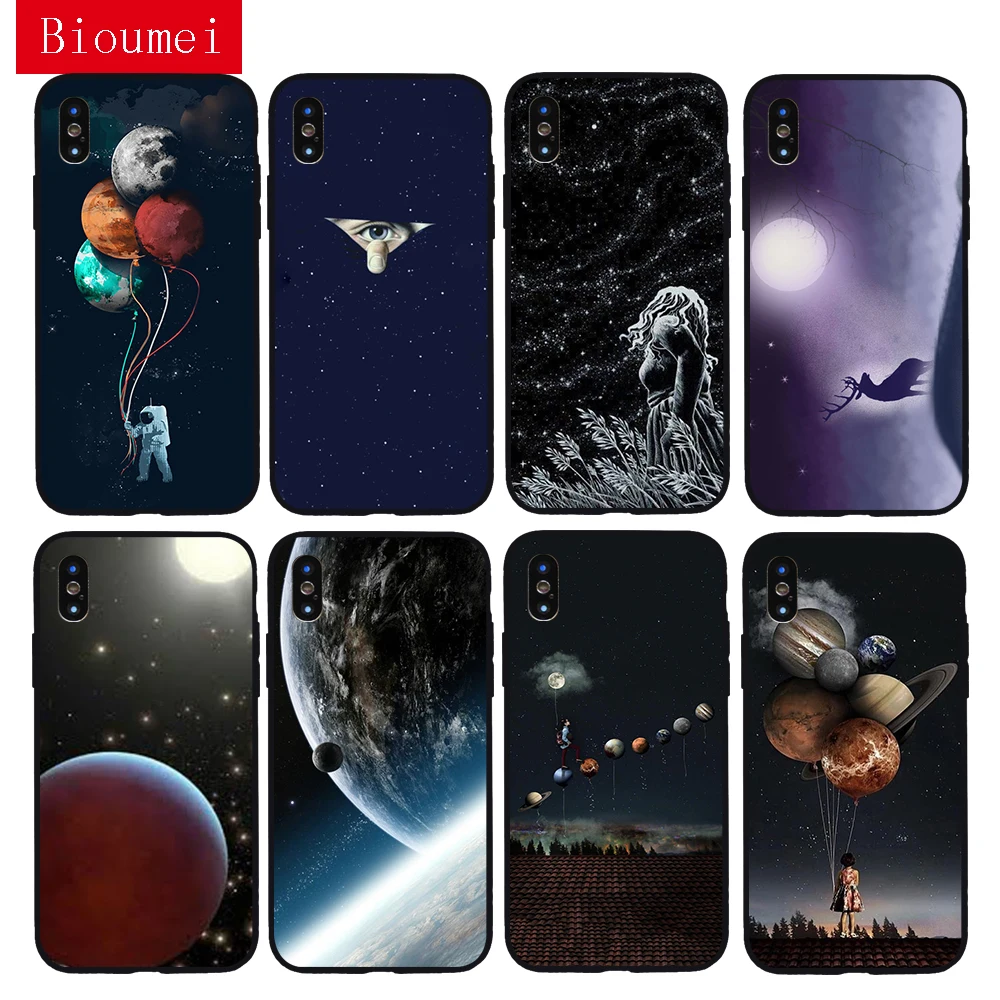 Bioumei astronaut space Starry sky black Soft TPU Case for iphone XR XS Max 6 6S 7 8 Plus 5 Back Cover Case for iphone X 01
Bioumei astronaut space Starry sky black Soft TPU Case for iphone XR XS Max 6 6S 7 8 Plus 5 Back Cover Case for iphone X 01