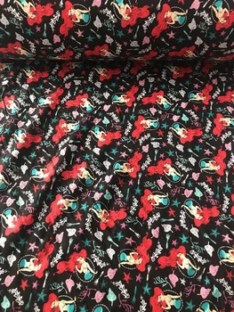1 yard cotton ARIEL Mermaid in black DIY fabric soft Clothing fabric width 170cm
1 yard cotton ARIEL Mermaid in black DIY fabric soft Clothing fabric width 170cm