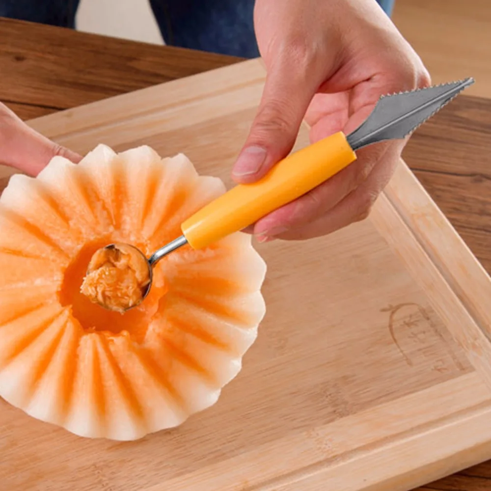 PREUP Double-End Multi Function Scoop Carving Knife Stainless Steel Fruit Baller Carving Knife Melon Fruit Cutter Gadgets
PREUP Double-End Multi Function Scoop Carving Knife Stainless Steel Fruit Baller Carving Knife Melon Fruit Cutter Gadgets