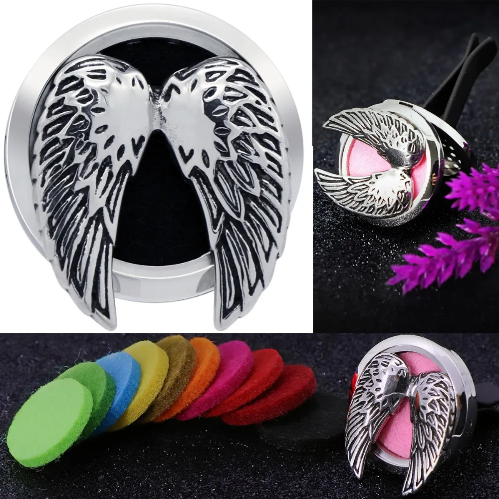 Vicky-Home Casting Wings 316L Stainless Steel Car Diffuser Locket Aromatherapy Car Locket Essential Oil Perfume Locket With Pads
Vicky-Home Casting Wings 316L Stainless Steel Car Diffuser Locket Aromatherapy Car Locket Essential Oil Perfume Locket With Pads