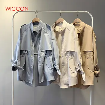 Women Autumn Spring Trench Coat Single Breasted Loose Elastic Waist Korean Casual Long Coat Female Tops Khaki Bow
Women Autumn Spring Trench Coat Single Breasted Loose Elastic Waist Korean Casual Long Coat Female Tops Khaki Bow