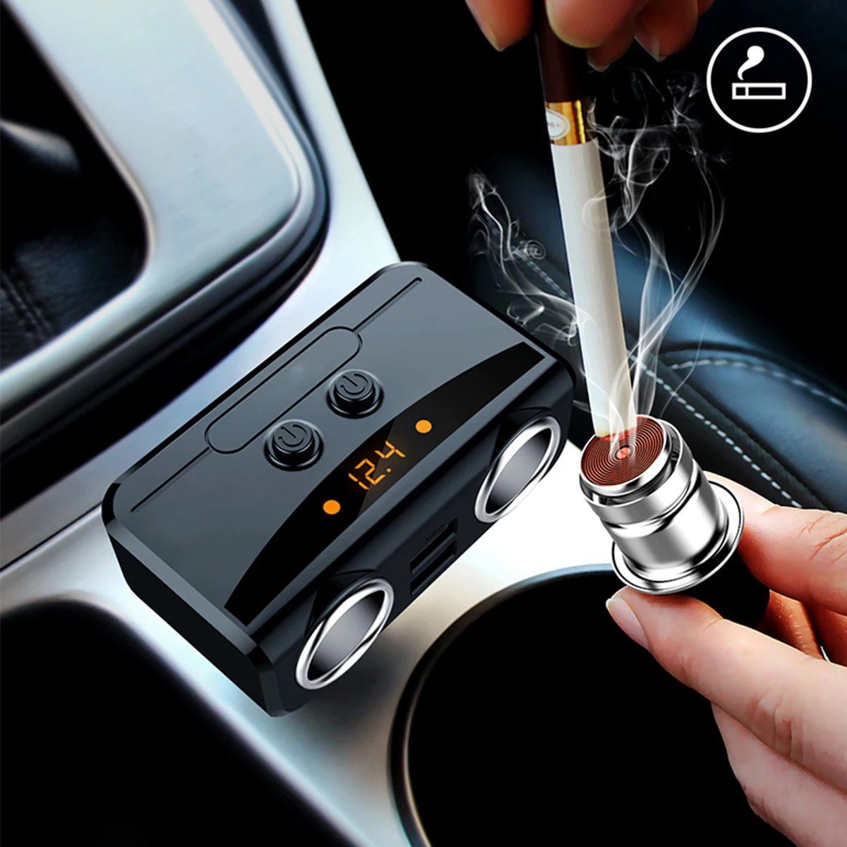 Car Cigarette Lighter New Car Charger One Tow Two Multi-function Car Double USB Digital Display
Car Cigarette Lighter New Car Charger One Tow Two Multi-function Car Double USB Digital Display