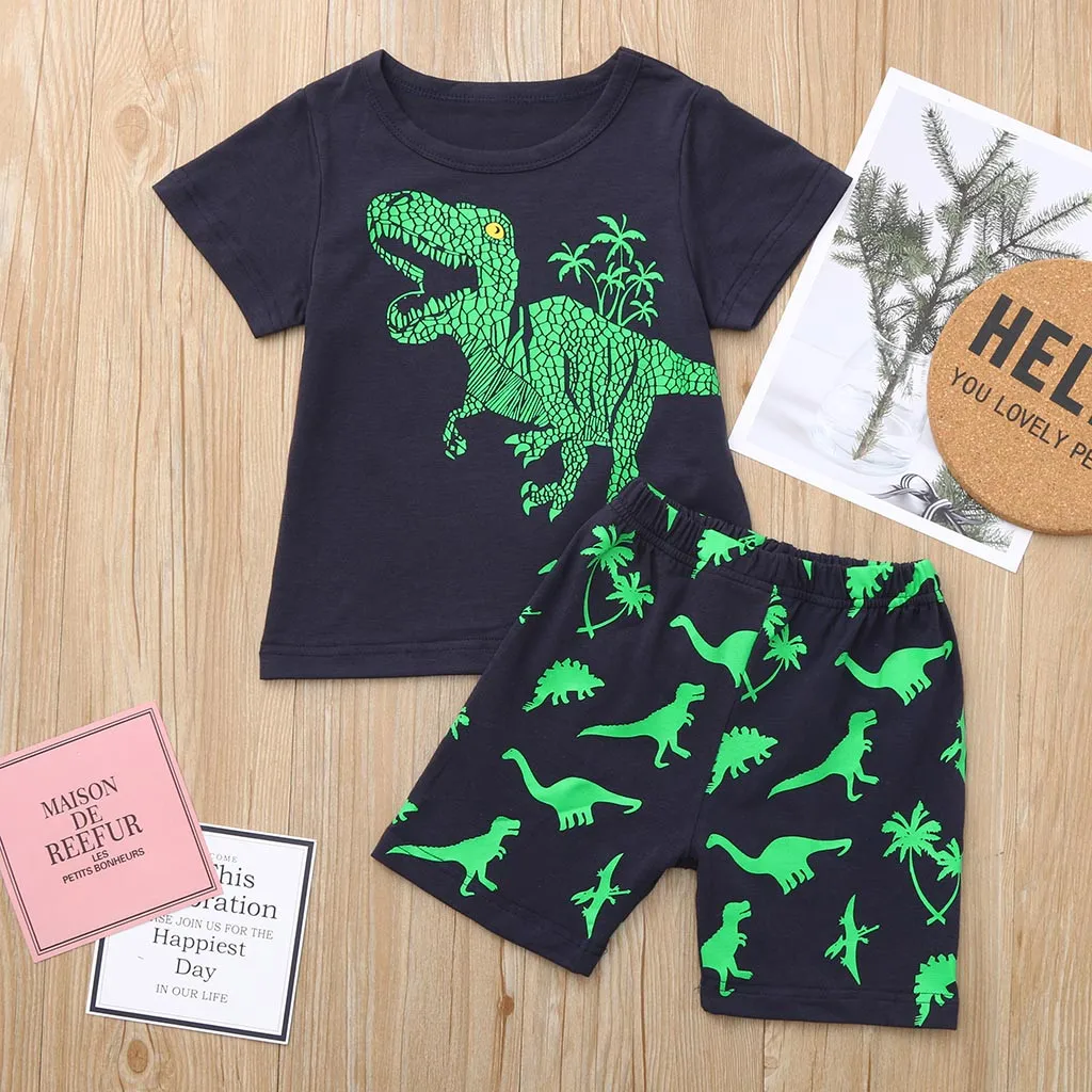 Toddler boy summer clothes Dinosaur Pajamas Sleepwear Tops Pants Cotton Outfits Set big boys outfits 2-7 years roupa infantil
Toddler boy summer clothes Dinosaur Pajamas Sleepwear Tops Pants Cotton Outfits Set big boys outfits 2-7 years roupa infantil