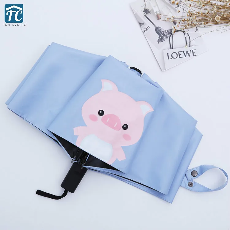 Cartoon Pig Sun Umbrella Three Folding Students Protection Uv Black Coating Women Dual-use Waterproof Windproof Sunscreen
Cartoon Pig Sun Umbrella Three Folding Students Protection Uv Black Coating Women Dual-use Waterproof Windproof Sunscreen