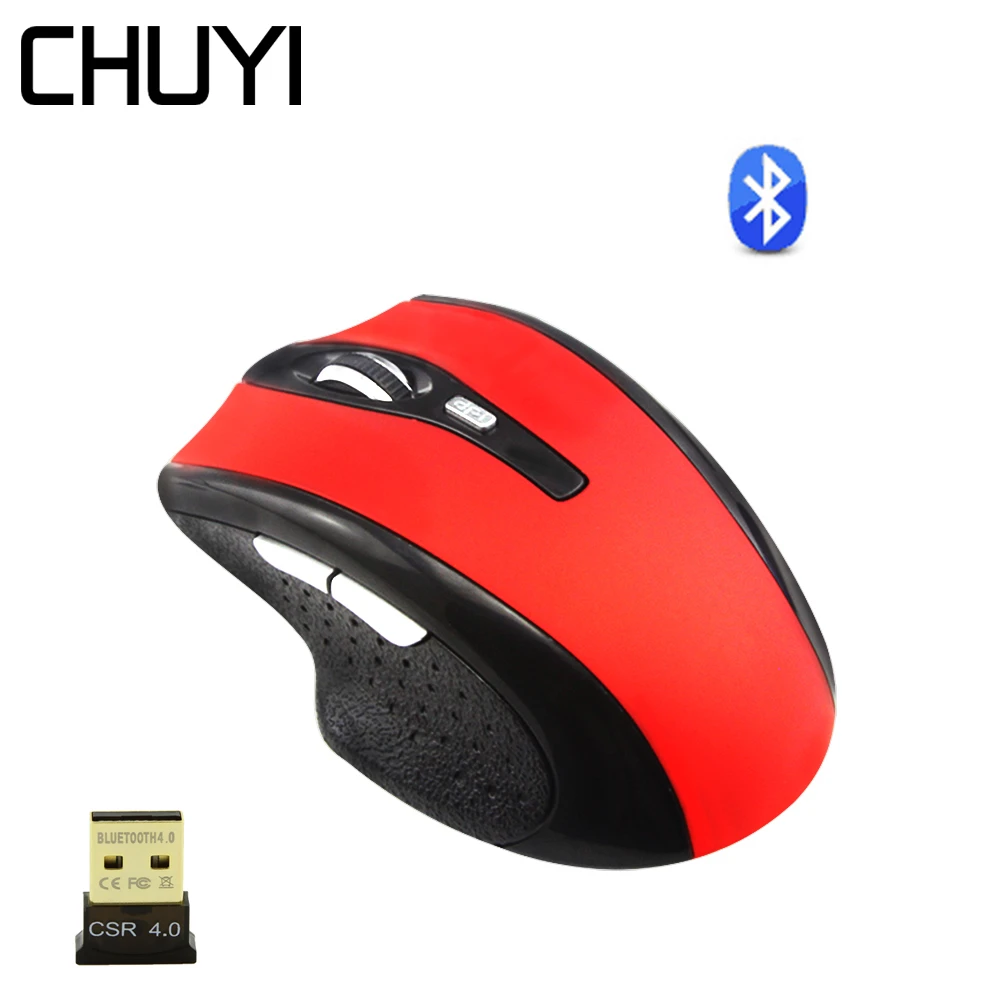 CHUYI Bluetooth Mouse Wireless Rechargeable Ergonomic Silent Mice 1600DPI Optical Computer Mause With CSR 4.0 BT Adapter For PC
CHUYI Bluetooth Mouse Wireless Rechargeable Ergonomic Silent Mice 1600DPI Optical Computer Mause With CSR 4.0 BT Adapter For PC