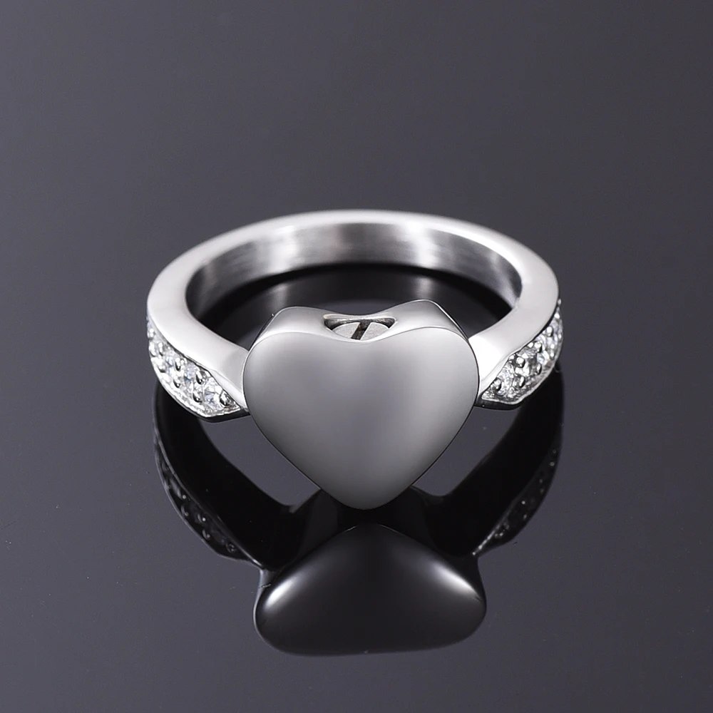 Love Heart Shape Keepsake Ring With Crystal Cremation Jewelry Urn Funeral Memorial Ring For Ashes Free Engrave Best Price
Love Heart Shape Keepsake Ring With Crystal Cremation Jewelry Urn Funeral Memorial Ring For Ashes Free Engrave Best Price