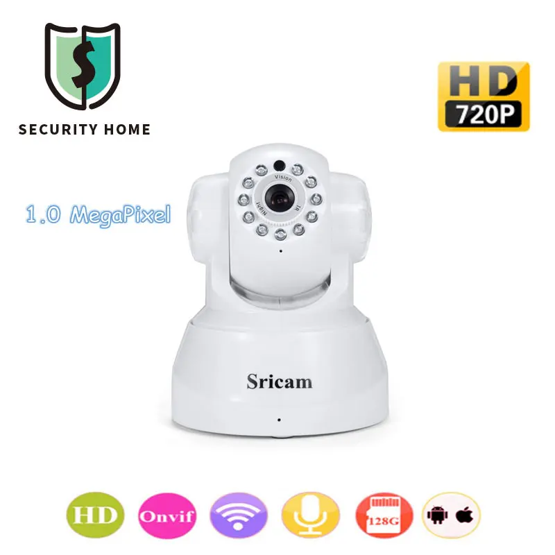 Sricam SP012 720P HD Wifi Camera H.264 1.0 MP Pan Tilt Security IP Camera Night Vision CCTV Camera TF Slot Two-way Voice
Sricam SP012 720P HD Wifi Camera H.264 1.0 MP Pan Tilt Security IP Camera Night Vision CCTV Camera TF Slot Two-way Voice