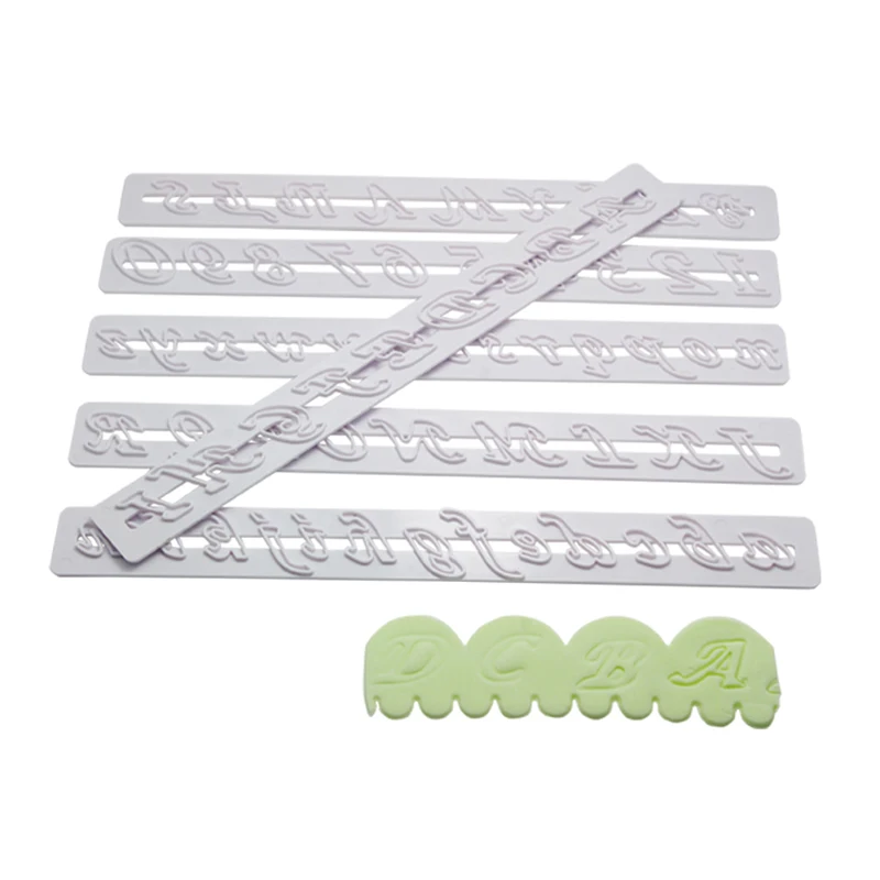 Alphabet & Number Plastic Cake Cutters Set