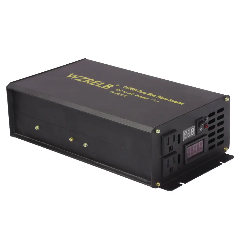 Pure Sine Wave Power Inverter 1500W 12V 230V Solar Panel Inverter Generator DC to AC Converter 12V/24V/36V/48V to 120V/220V/240V
Pure Sine Wave Power Inverter 1500W 12V 230V Solar Panel Inverter Generator DC to AC Converter 12V/24V/36V/48V to 120V/220V/240V