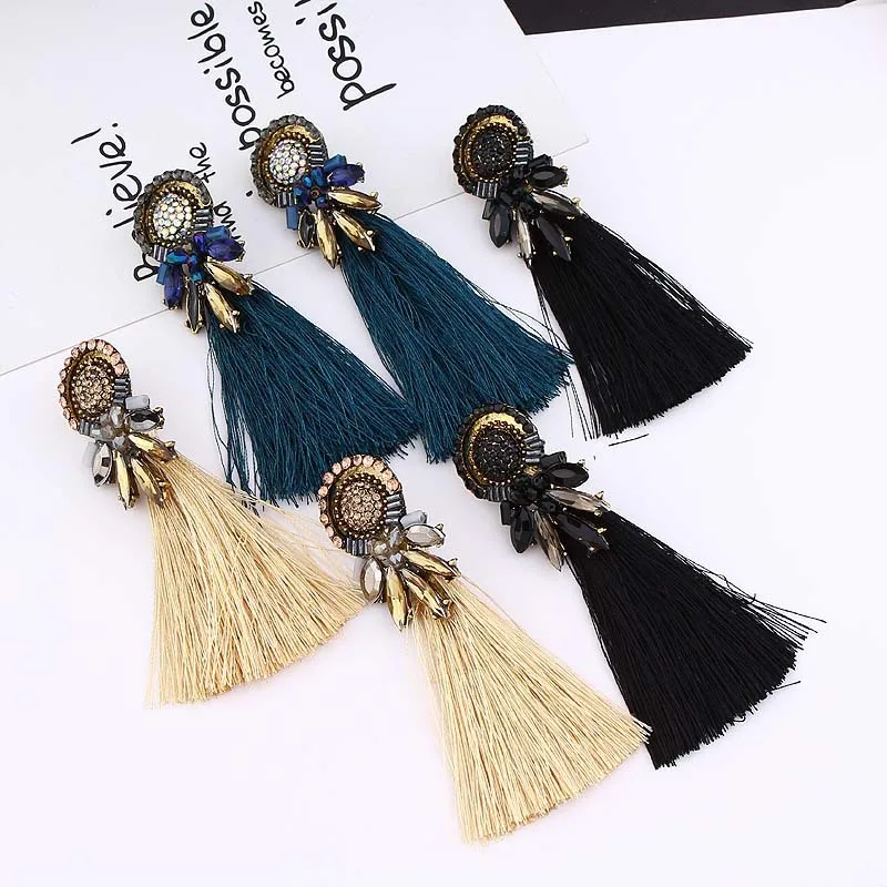 2019 Trendy New Rhinestone Tassel Earrings for Female Vintage Bohemian Fringed Statement Wedding Jewelry
2019 Trendy New Rhinestone Tassel Earrings for Female Vintage Bohemian Fringed Statement Wedding Jewelry