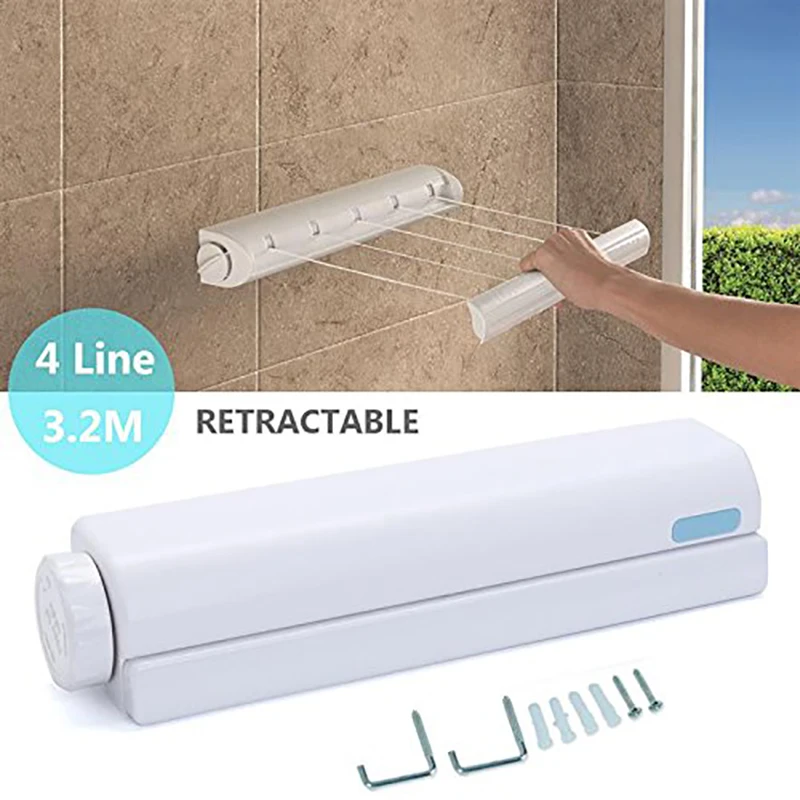 1pc Wall Mounted Clothes Hanger Dryer Hanger Clothesline Outdoor Laundry Washing Line Drying Rack For Tie Coat Towel
1pc Wall Mounted Clothes Hanger Dryer Hanger Clothesline Outdoor Laundry Washing Line Drying Rack For Tie Coat Towel