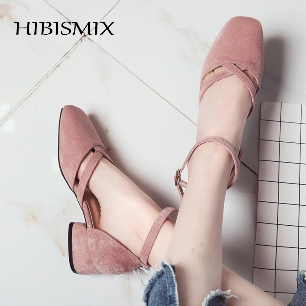 HIBISMIX Women Ankle Strap Low Heels Fashion Spring Square Toe Shallow Women Pumps Pink Women Shoes 1319
HIBISMIX Women Ankle Strap Low Heels Fashion Spring Square Toe Shallow Women Pumps Pink Women Shoes 1319