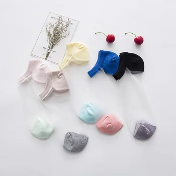 Spring and summer new splicing color glass silk socks Girl breathable ultra - thin boat socks
Spring and summer new splicing color glass silk socks Girl breathable ultra - thin boat socks